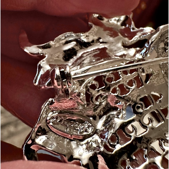 Danecraft Brushed Silver Tone Cat Brooch - Picture 4 of 7